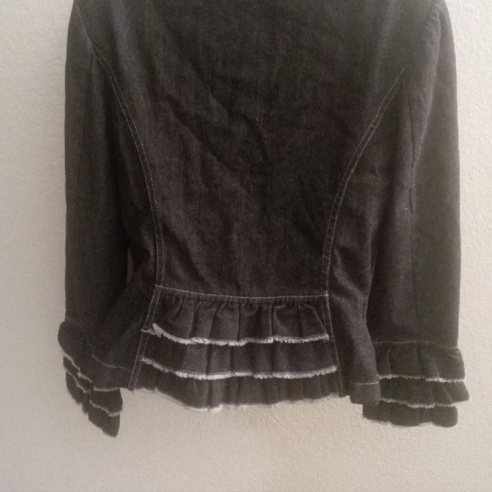 St. john Ruffle denim jacket - Picture 3 of 5